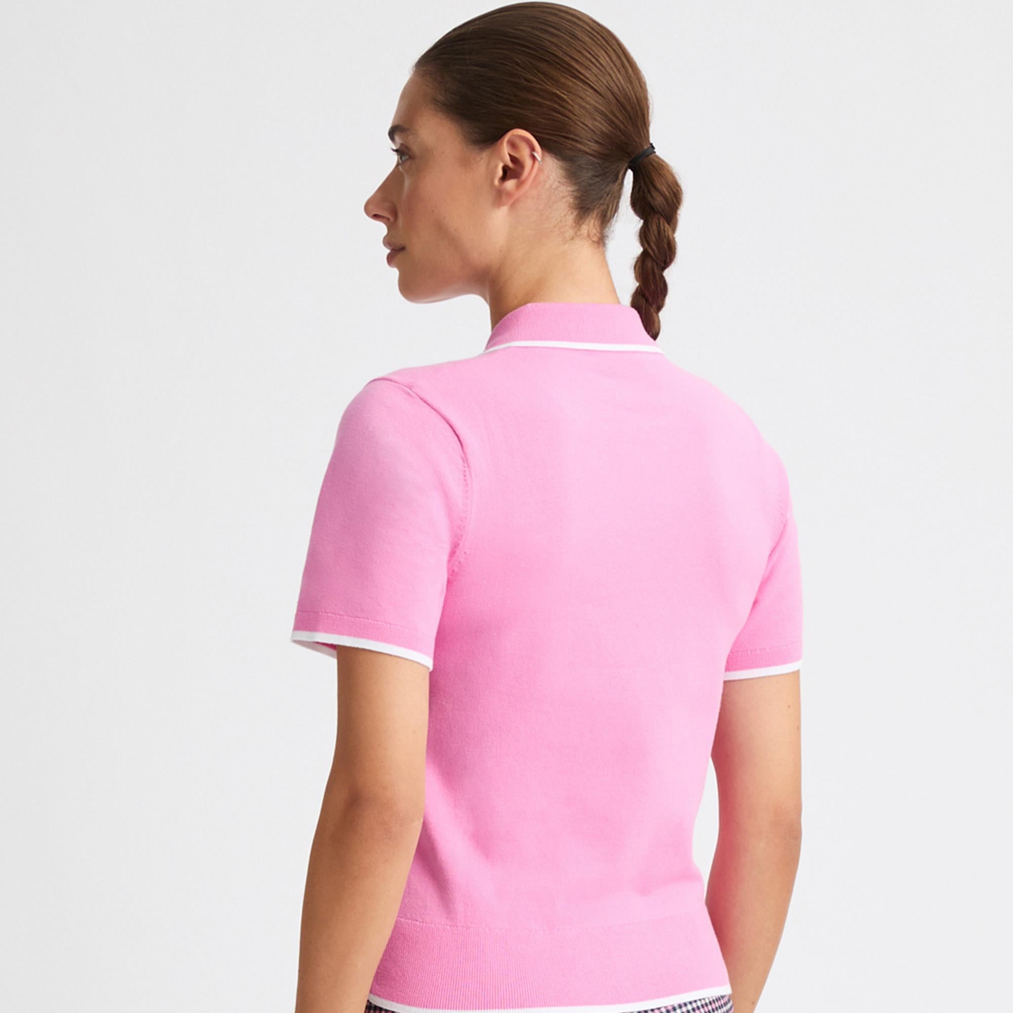 Rohnisch Knitted Ladies Golf Polo Shirt Fuchsia Pink